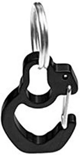 Medium Curve Aluminum Dog Tag Clip - Black