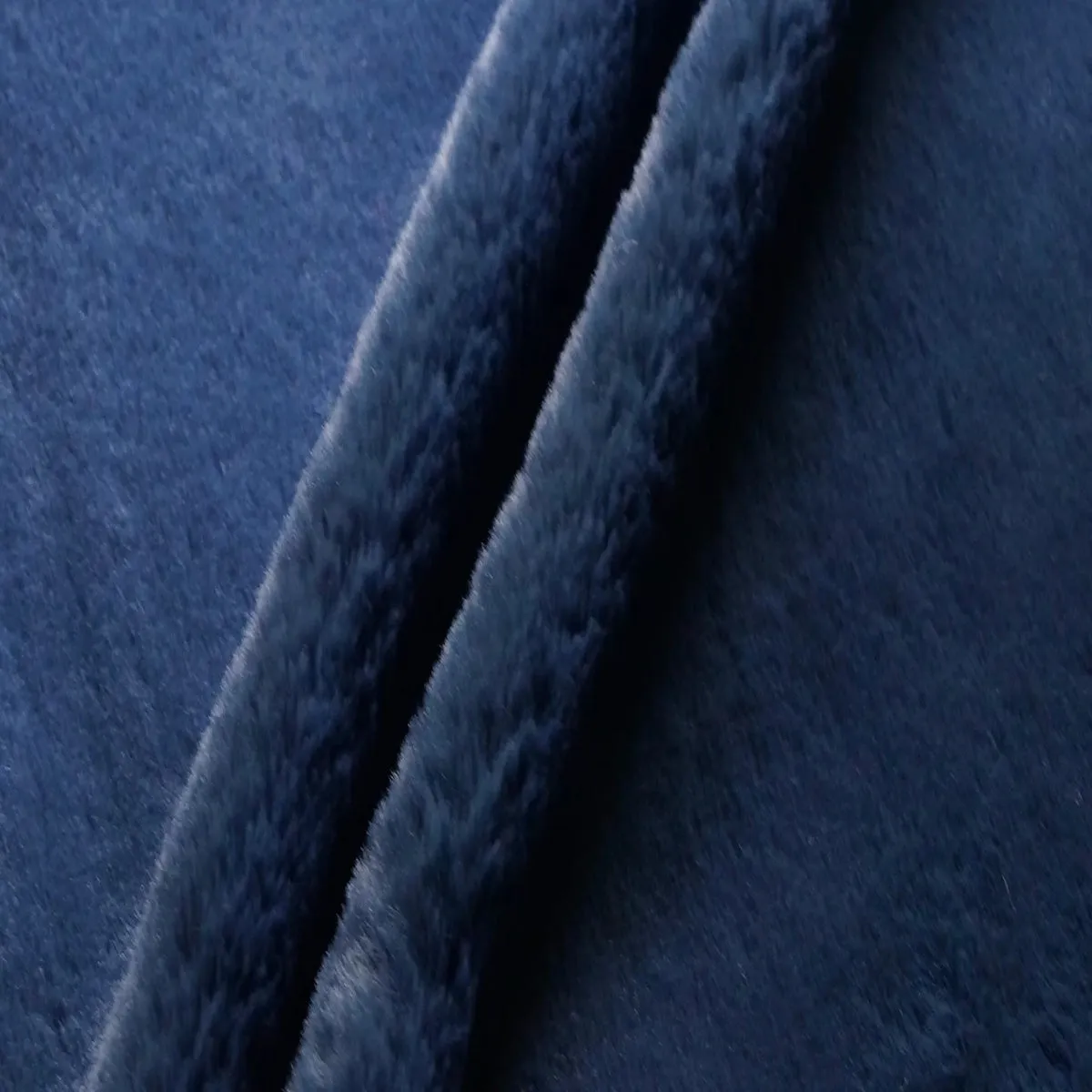 Navy Blue Rex Rabbit Minky Faux Fur Fabric