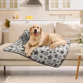Nobleza Waterproof Dog Cat Blanket Set - 3PCS Warm Soft Pet Bedding for Sofa, Indoor Sleep, Furniture Protector, Outdoor Car - Puppy Winter Reversible Sherpa Fleece for Large Medium Small Pets