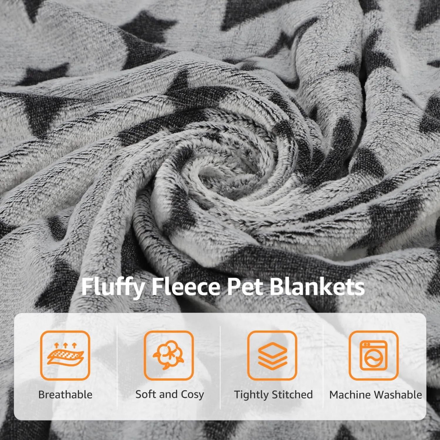Nobleza Waterproof Dog Cat Blanket Set - 3PCS Warm Soft Pet Bedding for Sofa, Indoor Sleep, Furniture Protector, Outdoor Car - Puppy Winter Reversible Sherpa Fleece for Large Medium Small Pets