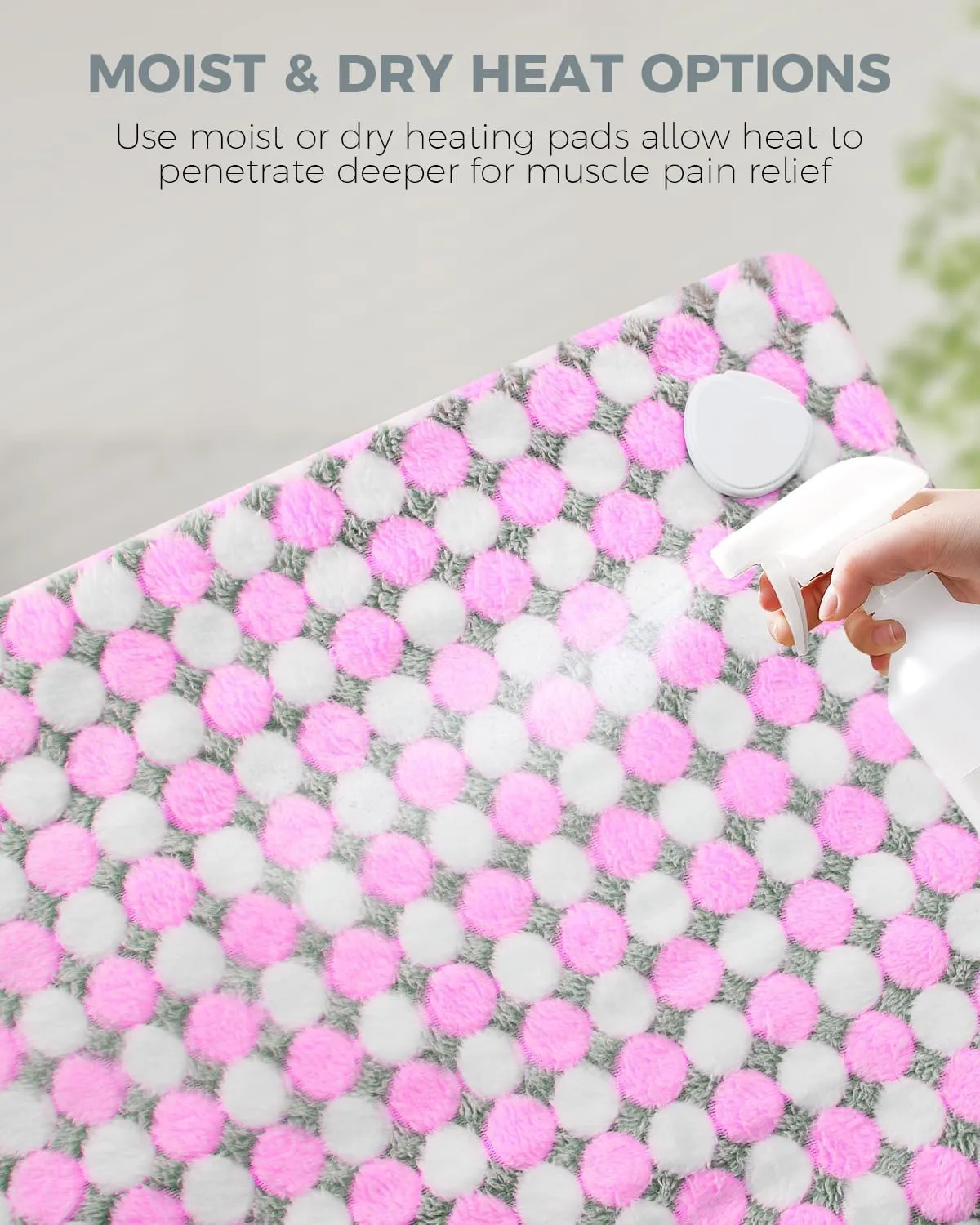 NOWWISH Heating Pad for Back Pain & Cramps Relief, Mothers Day Gifts for Mom Wife, Moist Heat Electric Heating Pads with Auto Shut-Off, Gifts for Women, Purple, 12"x24"