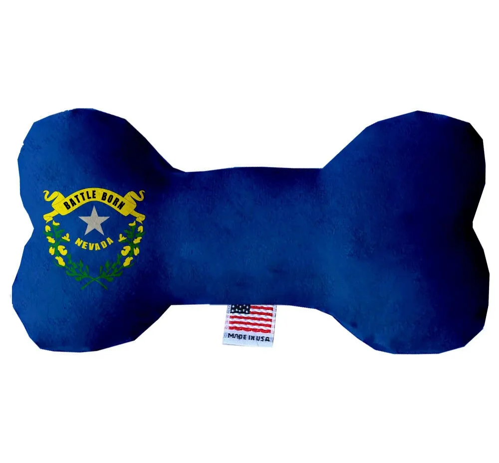 Pet & Dog Plush Bone Toys, "Nevada Mountains" (Set 2 of 2 Nevada State Toy Options, available in different pattern options!)