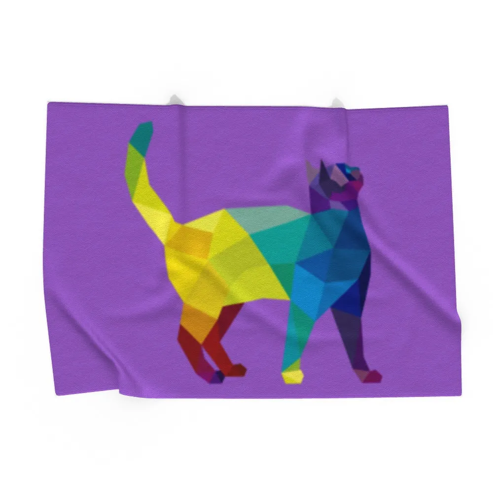 Pet Blanket Throw - Geometric Cat