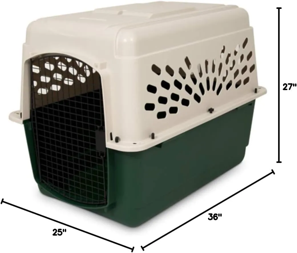 Petmate Ruffmaxx Dog Kennel Pet Carrier & Crate 36" (50-70 Lb), Outdoor and Indoor for Large, Medium, and Small Dogs - Made from Durable Recycled Material w/ 360-Degree Ventilation, Made in USA
