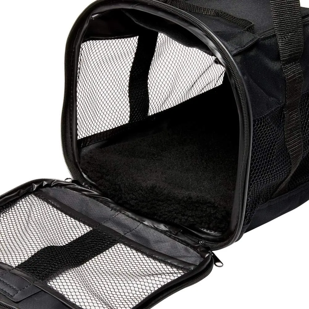 Petmate Soft-Sided Kennel Cab Pet Carrier,Black,Up to 10lbs, 17 X 10 X 10 (21329)