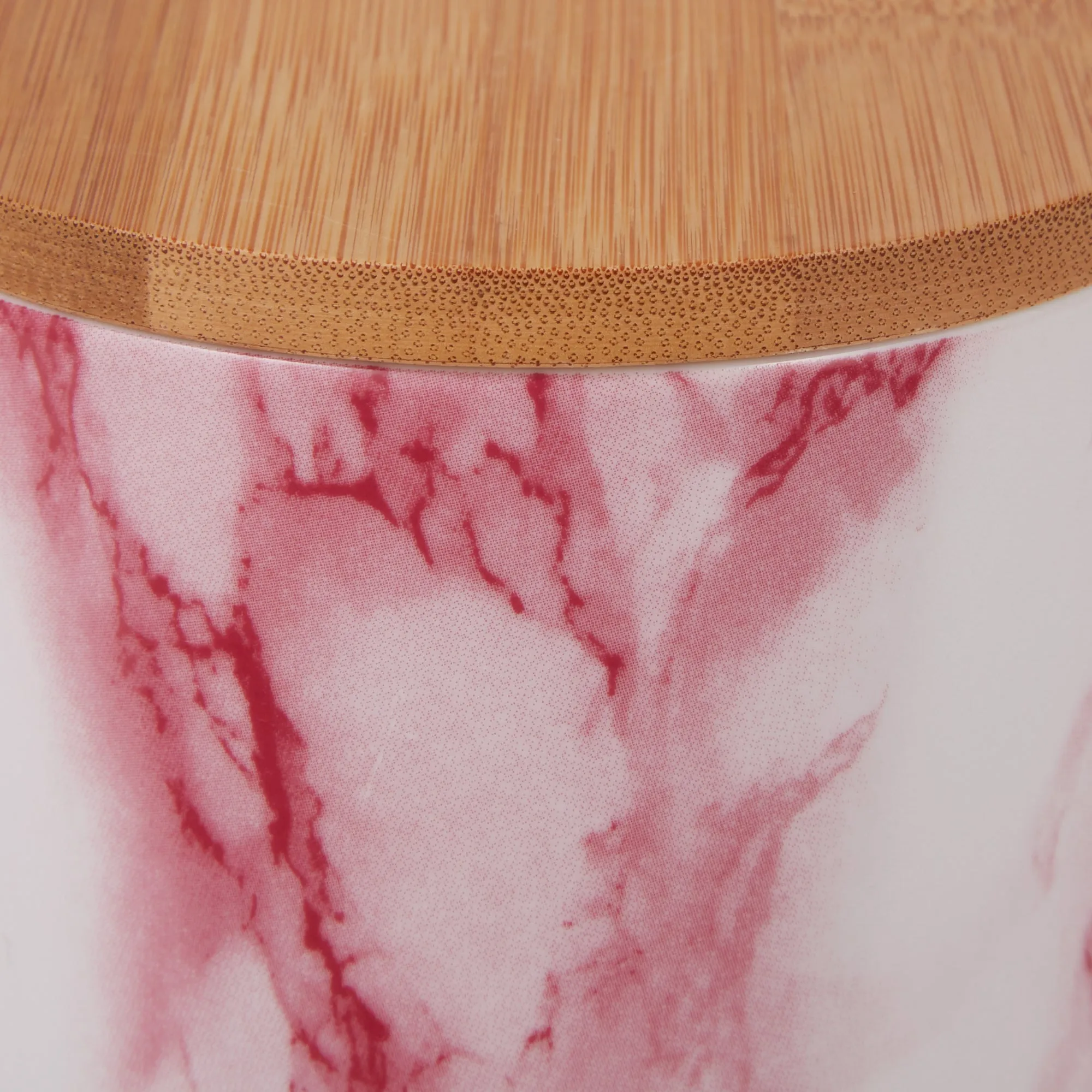 Pink Marble Ceramic Treat Canister