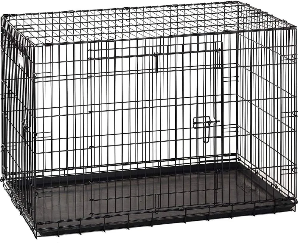 Precision Pet Products Two Door Great Crate Wire Dog Crate, 30 Inch, For Pets 30-50 Lbs, With 5-Point Locking System