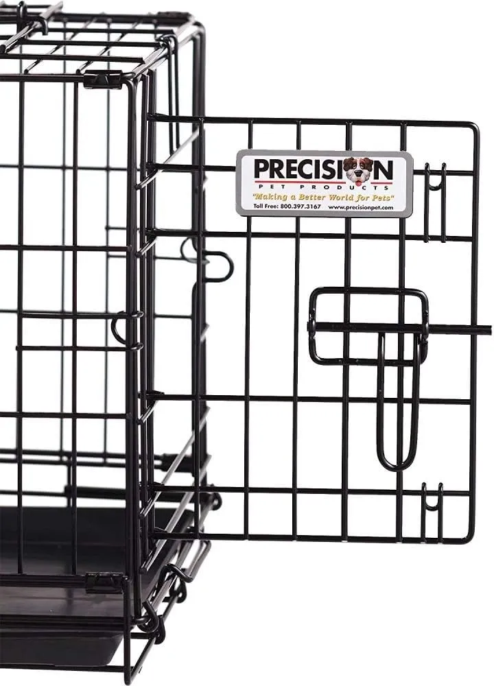Precision Pet Products Two Door Great Crate Wire Dog Crate, 30 Inch, For Pets 30-50 Lbs, With 5-Point Locking System