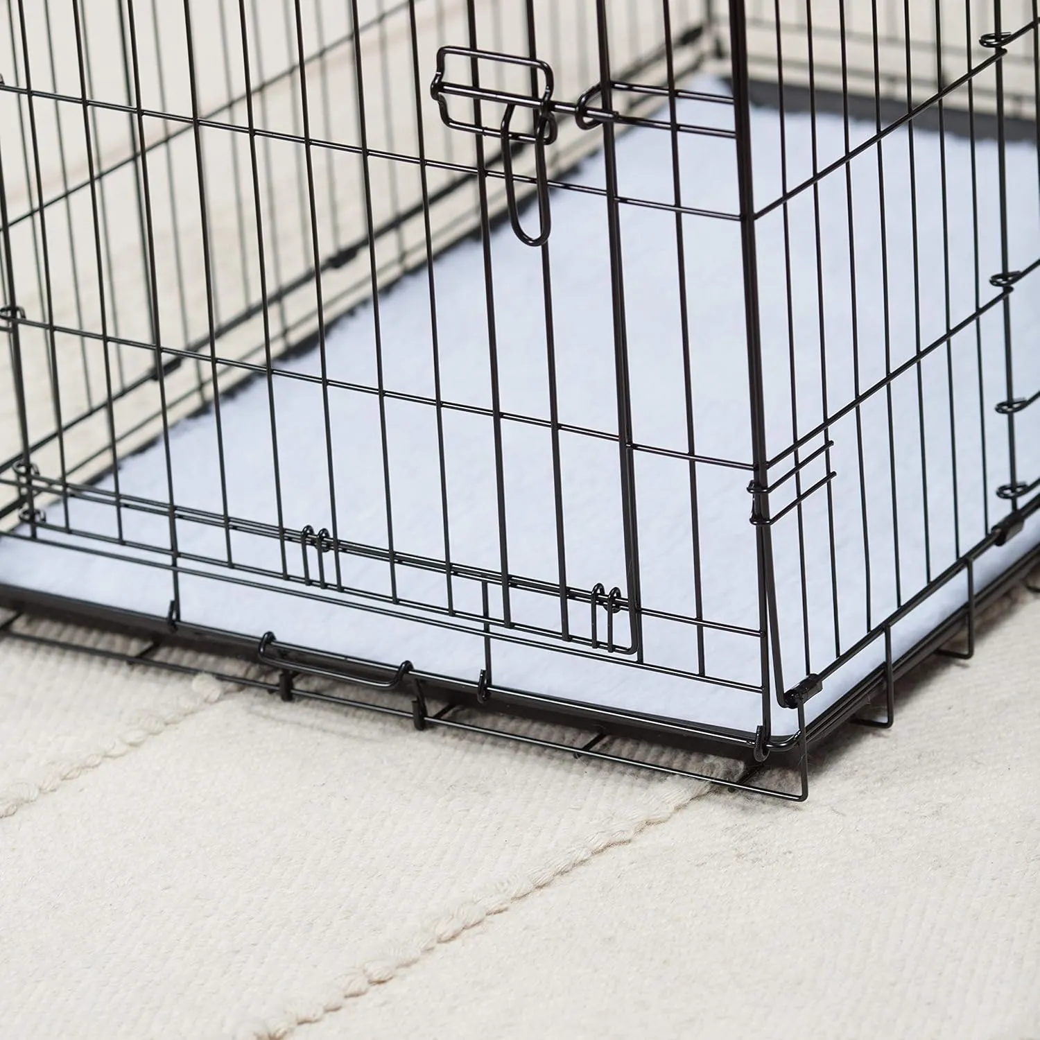 Precision Pet Products Two Door Provalue Wire Dog Crate, 42 Inch, For Pets 70-90 lbs, With 5-Point Locking System
