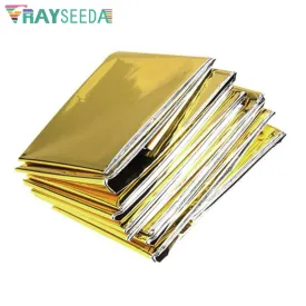 Rayseeda Folding Emergency Blanket 210cm*130cm Silver/Gold Emergency Survival Rescue