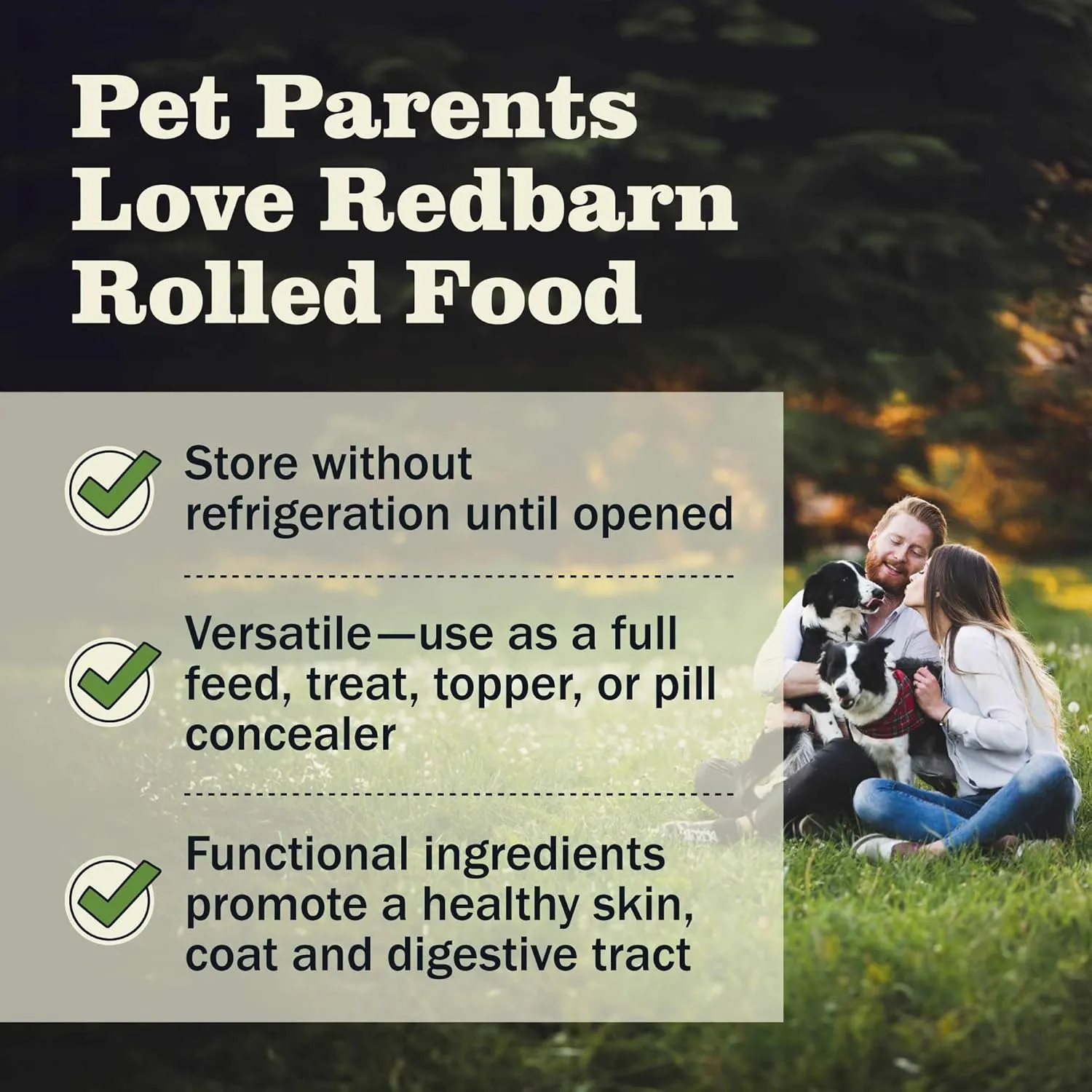 Redbarn Pet Products All-Natural Premium Rolled Dog Food, Chicken Recipe - Soft Semi-Moist Wet Formula for High Protein Diet, Training Rewards, & Treat Pill Concealer - 4 lb, 1 Count