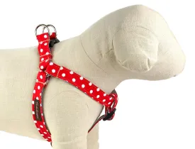 Red/White Polka Dot Dog Harness - 508