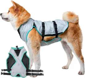 Suitical Dry Cooling Vest for Dogs | Canine Cooling Vest for Hot Weather | Dog Cool Down Jacket | Machine Washable | L | Neck to Tail 24- 30 | Chest 26-34 Around | Neck Circumference 22 | Silver
