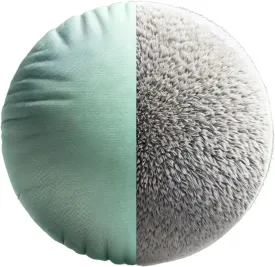 TRYSTYTAILZ Dog Bed Pillowcase | Fluffy Dog & Cat Bed, Luxurious Grey Faux Fur & Cool Mint Velvet for Dogs and Cats All-Season Comfort, Non-Slip Base, Machine Washable, Designed in The UK (X-Small)