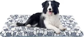 VANKEAN Dog Crate Pad Bed Mat Reversible (Warm & Cool), Soft Pet Sleeping Mat Dog Bed for Crate Suitable for Small to XX-Large Dogs and Cats, Machine Washable Crate Beds, Grey Stone Pattern