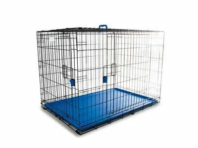 VOYAGER Wire Crate - 2 doors XL, new patented lock Blue