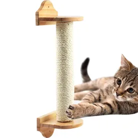 Wall Mounted Cat Scratching Post Sisal Pole Cat Tree Scratcher Kitty Furniture 2.4x15.8"