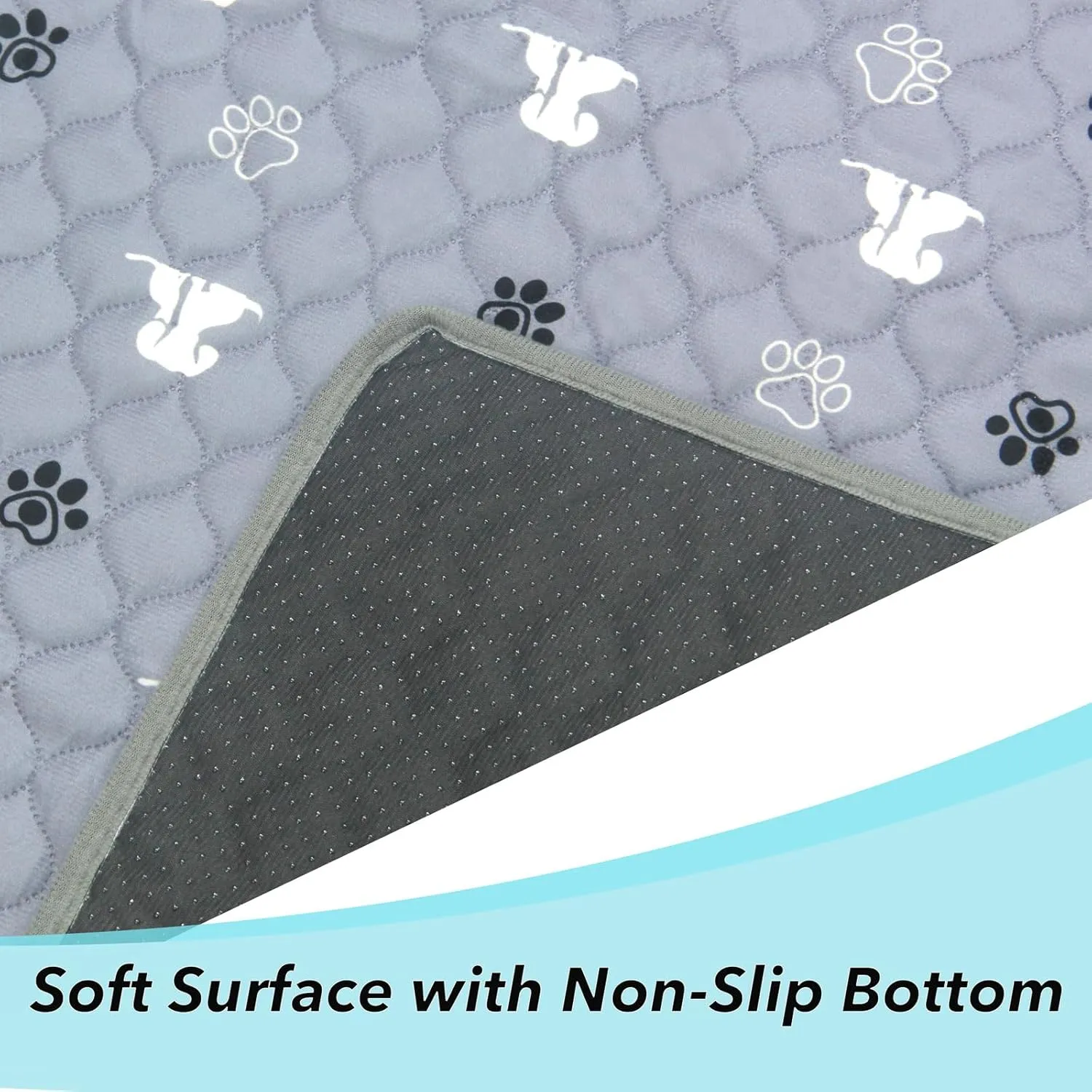 Washable Pee Pads for Dogs, 2 Pack 30"x34" Reusable Puppy Pads Super Absorbent Non-Slip Leakproof Training Mats Waterproof Pet Training Pads for Puppy Playpen, Crate, Whelping