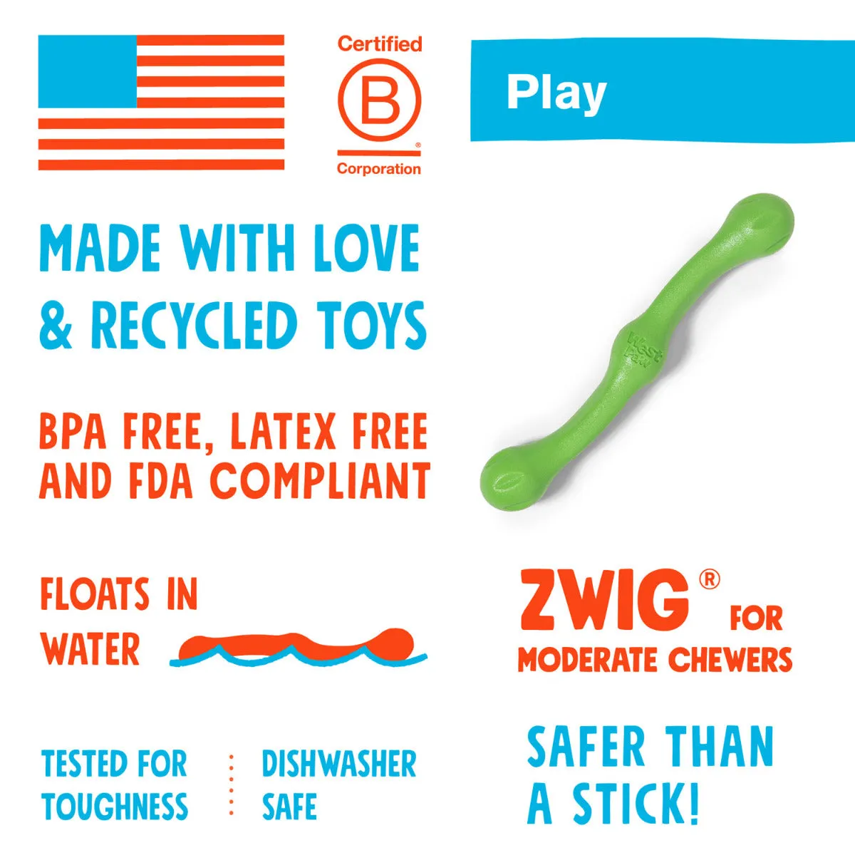 West Paw Zogoflex Echo Zwig