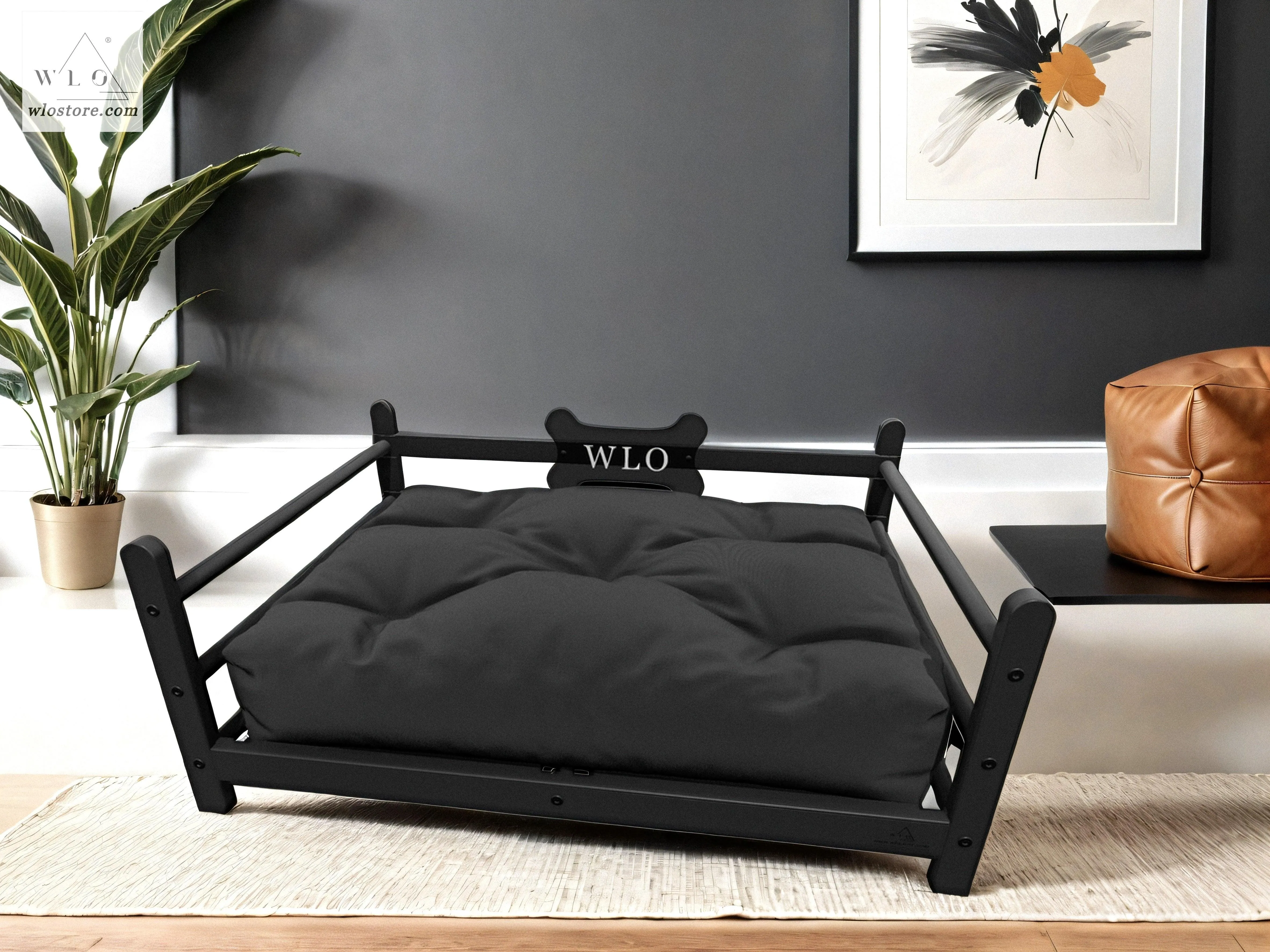 WLO® Black Basic Modern Dog House