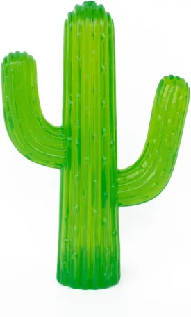 ZippyPaws ZippyTuff Dog Chew Toy - Durable Rubber Chew Toy, Puppy Teething Toys, Tough & Squeaky Toys for Small, Medium, & Large Dogs, Flexible TPR Material - Cactus